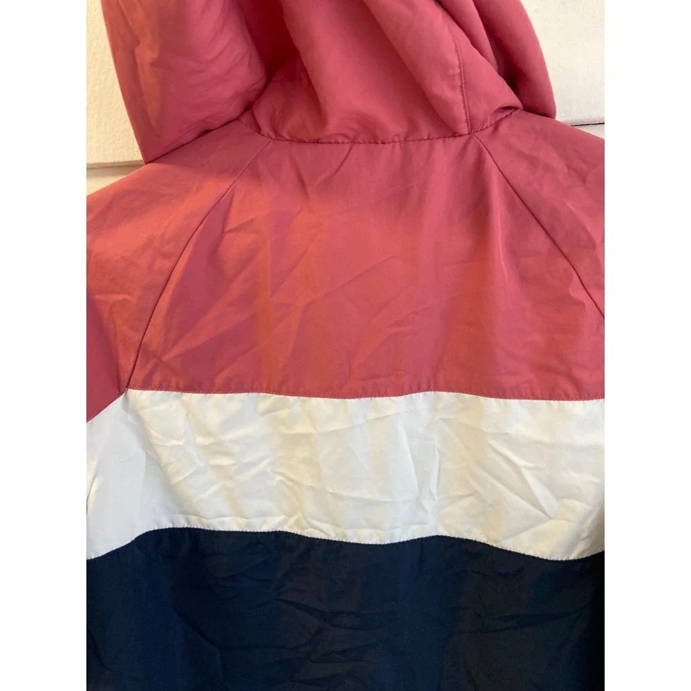 Hollister‎ Jacket Colorblock Striped Hooded Cropped Lightweight Jacket XS